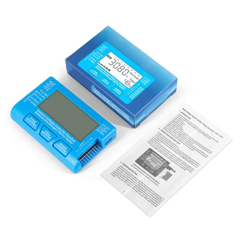 Battery Capacity Tester Digital Voltage Checker with LCD Backlight for Li-ion Li-po Li-fe Nickel-Metal Hydride Batteries for Electronics and Rc Hobby Use (Blue) - Image 4