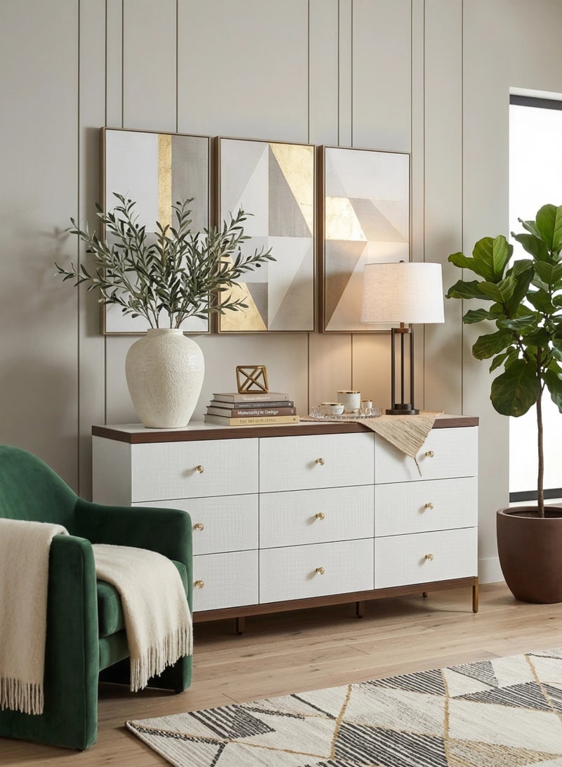 Concent Versatile Drawer Cabinet with Marble and MDF Wood Surface - Image 5