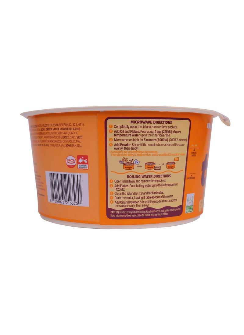 Samyang Tangle Garlic Oil Pasta Noodle Big Bowl 100g - Image 4