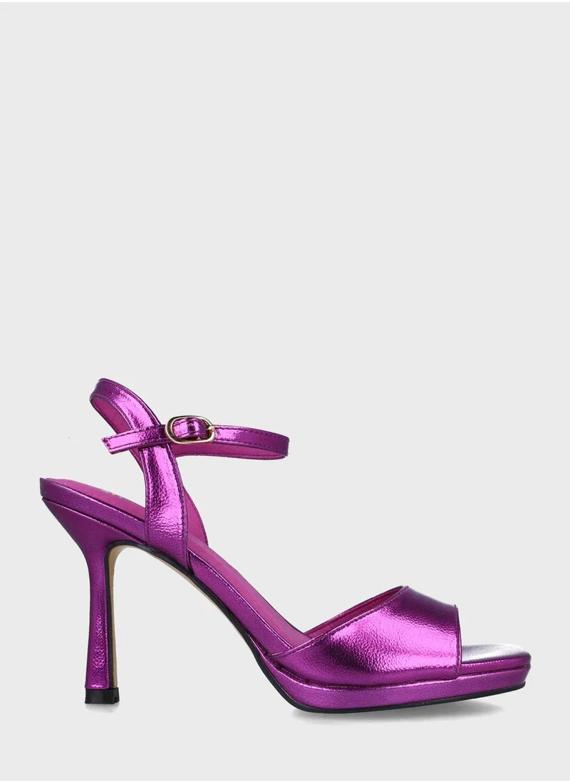 منبور Ankle Strap High Heel Sandals