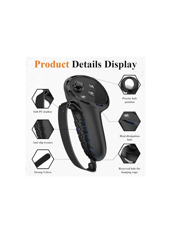 erorex Controller Grips for Oculus Quest 3 - Comfortable Silicone Cover with Controller Hand Straps - Image 4