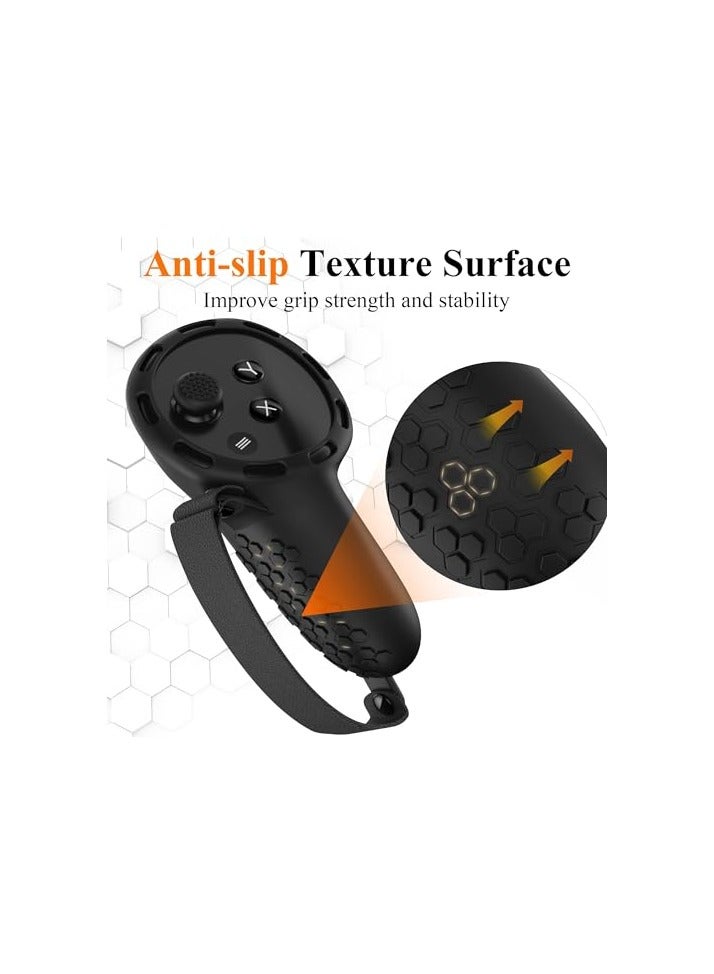 erorex Controller Grips for Oculus Quest 3 - Comfortable Silicone Cover with Controller Hand Straps - Image 5