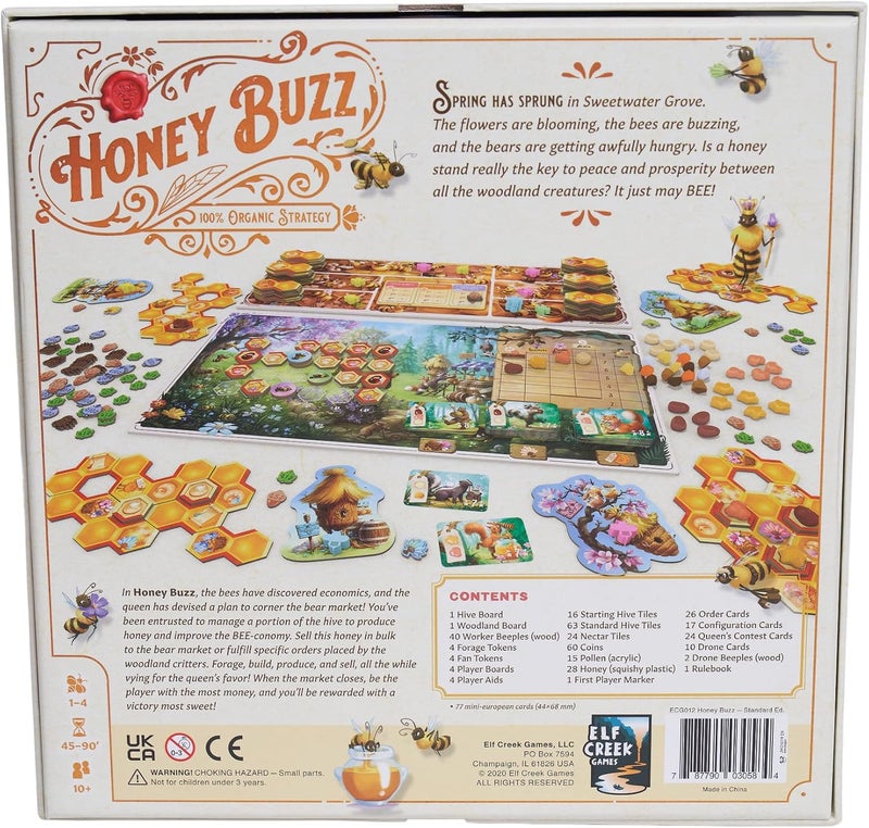 Goliath Honey Buzz Board Game  Tile Placement Strategy Game Wooden Components 14 Players Ages 10 and Up - Image 3