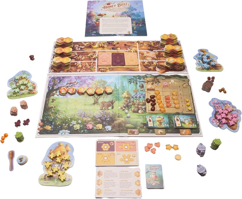 Goliath Honey Buzz Board Game  Tile Placement Strategy Game Wooden Components 14 Players Ages 10 and Up - Image 2
