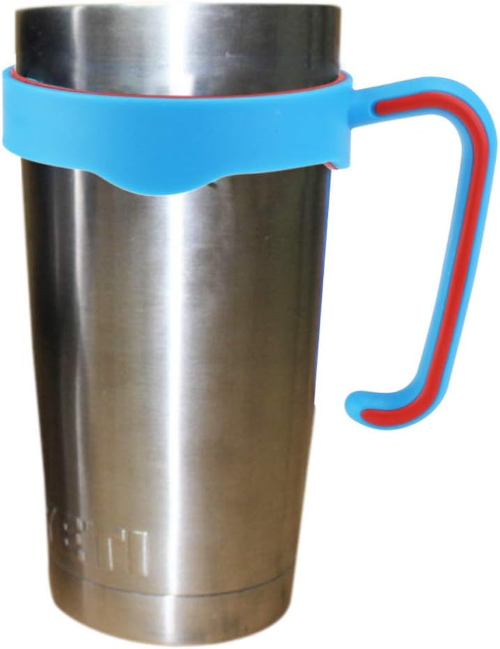 woobles Thermal Mug Handle Grip It Tumblers Cup Handle For Stainless Steel 20oz Tumblers (Blue) Blue - Image 1
