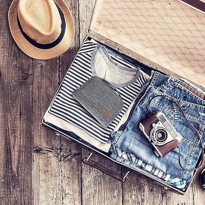 rayihni EXTERNAL HARD DRIVE CASE BAG, ELECTRONICS ACCESSORIES ORGANIZER BAG, TRAVEL ORGANIZER BAG FOR MEN, PORTABLE GADGET BAG FOR CABLES, HEADPHONE, CHARGER, POWER BANK, MEMORY CARD（GREY） - Image 2