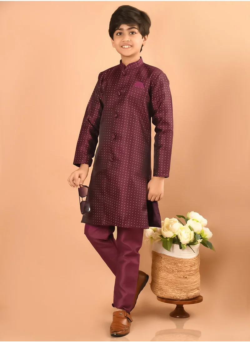 LILPICKS Embossed Kurta Pajama Set