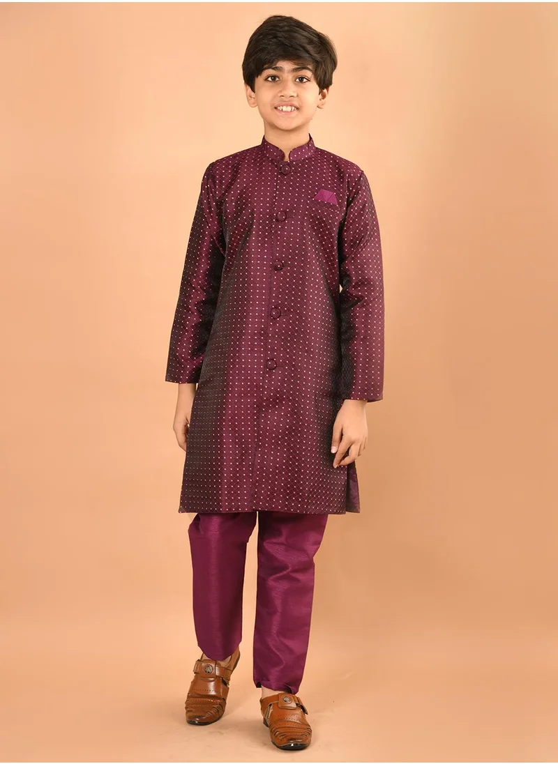 LILPICKS Embossed Kurta Pajama Set