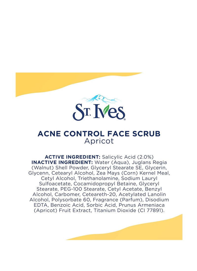 St. Ives Acne Control Apricot Face Scrub, Deep Exfoliator Skin Care, Prevents Acne for Radiant Skin, Salicylic Acid Acne Treatment Facial Scrub, Made with 100% Natural Exfoliants, 6 oz, 4 Pack - pzsku/Z1C44F04C31A752872338Z/45/_/1723994430/439dd1d0-0b23-466c-9dc0-871adb0b198b