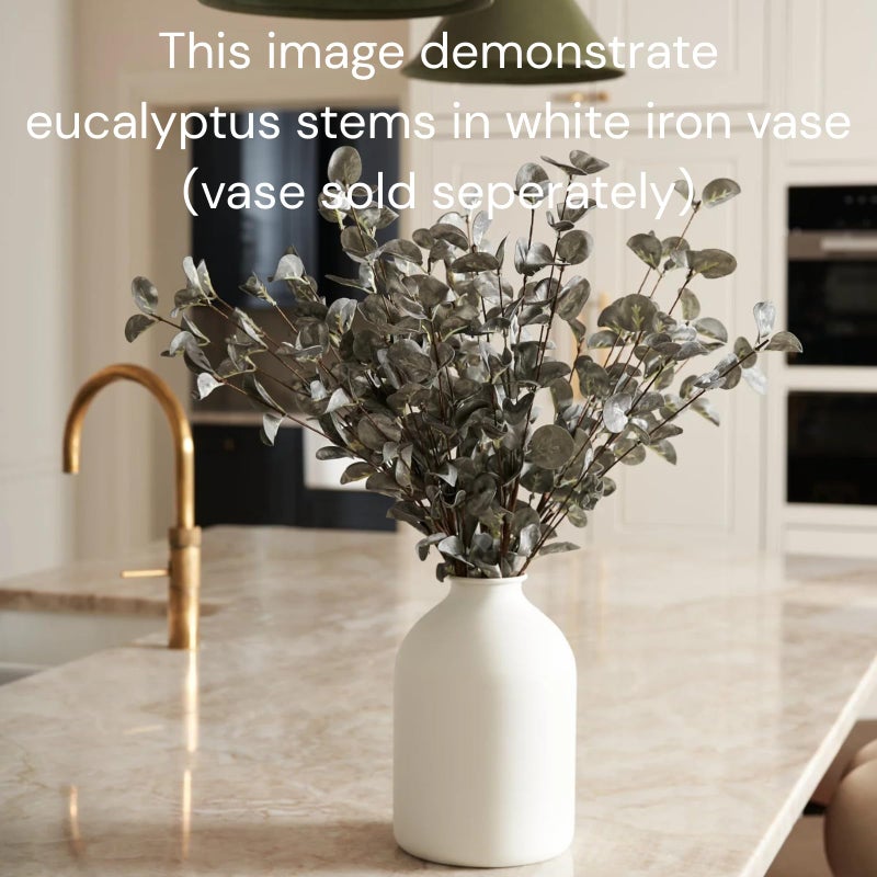 RyddeligHome 6 Branches Artificial Long Eucalpytus Stems for Tall Vase, Eucalyptus Centerpieces for Tables, 23" Dusty Green Faux Stems for Vase, Realistic Greenery Branches Fillers for Home DÃ©cor - Image 3