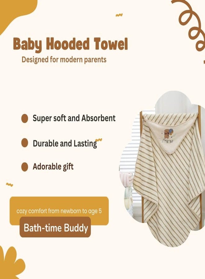 TEDDYIFY Organic Cotton Hooded Baby Towels with Lining for Newborn, Infants and Toddlers - Soft |Breathable for Baby | Absorbent, Baby Bath Shower Gift- Set of 2 - Image 4