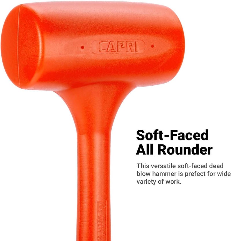 Capri Tools مطرقة ديدبلاو برتقالية PU، 4 رطل، رقم 10099 C099 - Image 3