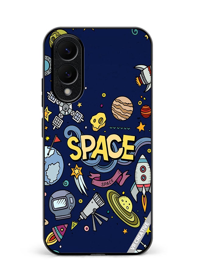 VR CREATIVE Protective Case Cover For Samsung Galaxy S25 Edge Space Design Multicolour