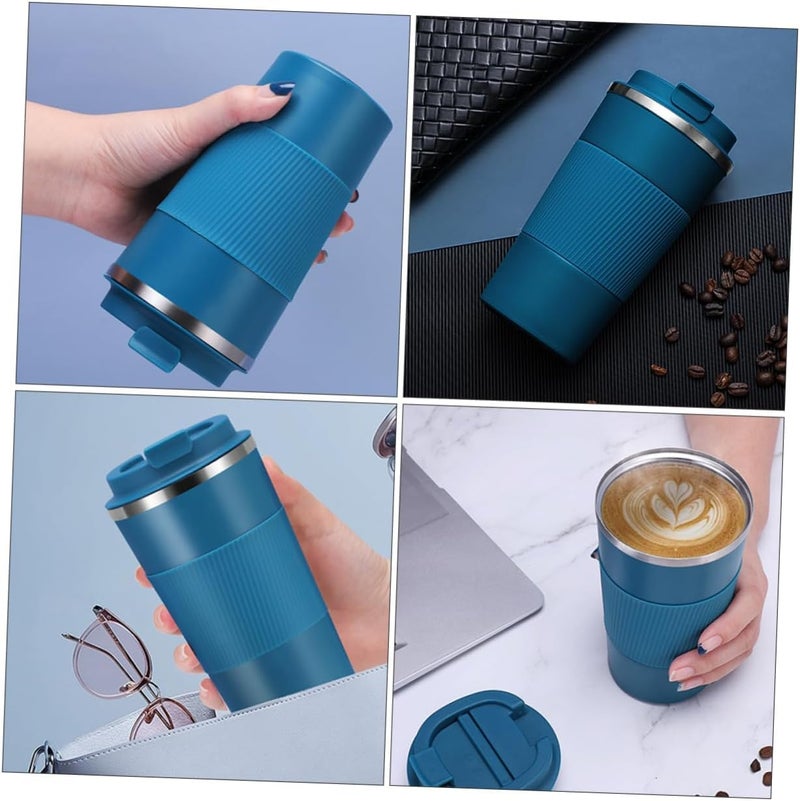 ACHARAJ Stainless Steel Vacuum Insulated Coffee Travel Mug for Ice Drink Hot Beverage Double Wall Travel Tumbler Cups with Spill Proof Lid for Men and Women475ml Blue - Image 5