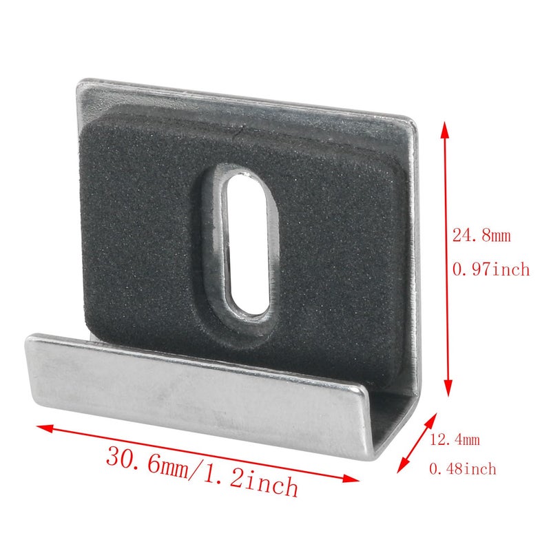 Dgbrsm 4Pcs Stainless Steel Large Heavy Duty Fixing Clip Kit - Wide Channel Mirror Hanger Kit For Wall Mount Frameless Mirror  Billboard Display  Tile Display - Image 2