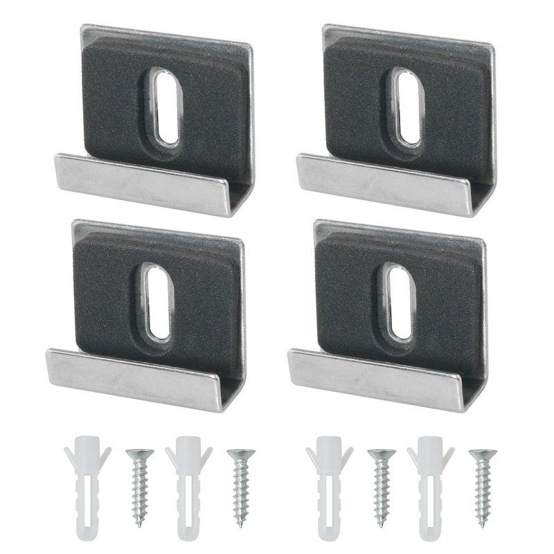 Dgbrsm 4Pcs Stainless Steel Large Heavy Duty Fixing Clip Kit - Wide Channel Mirror Hanger Kit For Wall Mount Frameless Mirror  Billboard Display  Tile Display - Image 1