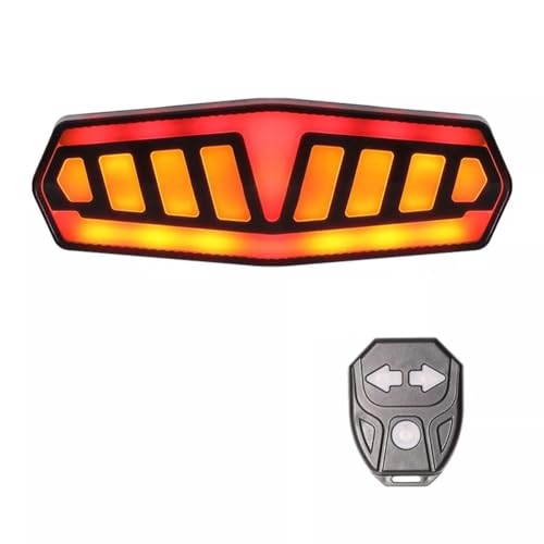 Linist Bicycle Turn Signals Remote Control Indicator LED Rear Light, USB Rechargeable Cycling Taillight - Wireless Intelligent Bicycle Tail Light Type-C Charging Interface - Image 1