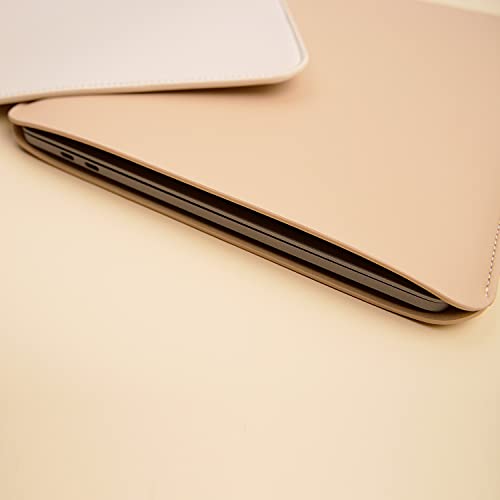 Benfan Laptop Sleeve 14 Inch Compatible with New 14 inch MacBook Pro A2992/2918 M3 A2442, A2779, Surface Laptop 13.5 Color Beige - Image 4