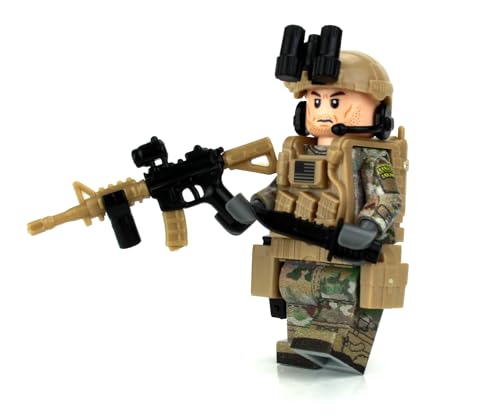 Battle Brick دبابة الطوب بطول 16 بوصة جندي رينجر OCP SF شخصية قابلة للتجميع ملحقات مصنوعة في الولايات المتحدة الأمريكية شخصية عسكرية أصلية هدية رائعة للأعمار من 10 إلى البالغين AFOL - Image 1