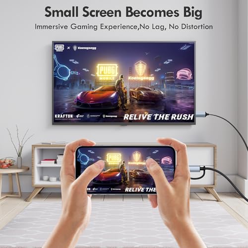 lulaven 2-in-1 Lightning & Type C to HDMI Cable [6FT], HDMI Cable for iPhone, Dual Interface for All iPhones (17/16/15/14/Pro/Max) & iPad Pro/Air, Sync Video and Sound (Not for Laptops or Android) - Image 4