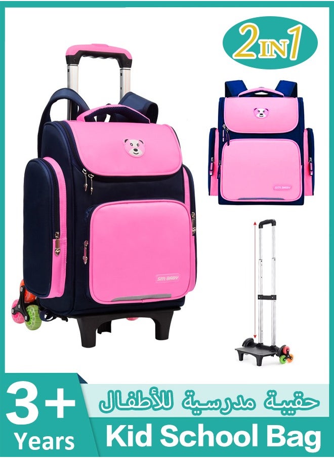 Beauenty Kids Luggage , Boys Girls Luggage School Bag 16 Kids Trolley School Bag,Boys Girls Rolling Backpack,  Luggage School Bag with Wheels and Telescoping Handles  - Image 1