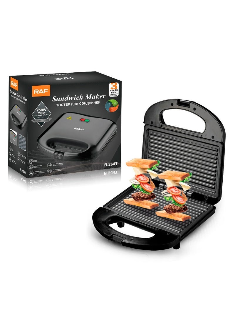 آر إيه أف ماكينة ساندويتش تسخين منزلية على الوجهين ماكينة إفطار متعددة الوظائف ماكينة الخبز - Image 1