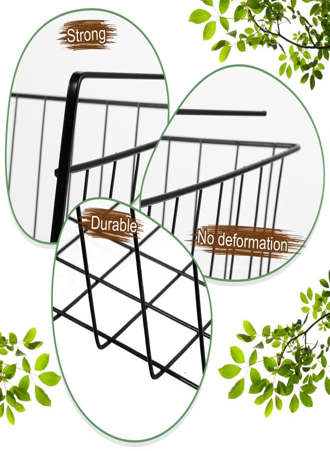 mekueeex 8 Pcs Under Shelf Basket, Hanging Under Cabinet Wire Storage Rack Slides Under Wire Shelves for Counter Pantry Desk Bookshelf,Black - Image 3