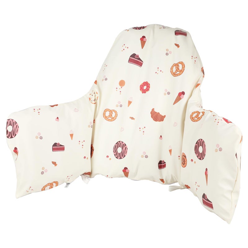 HALAA VAUVA High Chair Cushion with Cover Pad Compatible with IKEA Antilop Babies Toddlers Inflatable  Reversible Builtin Inflatable Cushion Dessert White - Image 3