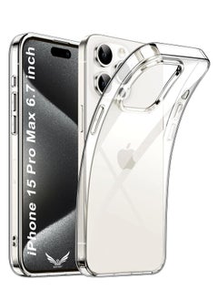 iPhone 15 Pro Max Case 6.7 Inch Anti-Yellowing Anti-Drop iPhone 15 Pro Max Cover Transparent Slim Crystal Clear Anti-Scratch  Protective Case for Apple iPhone 15 Pro Max