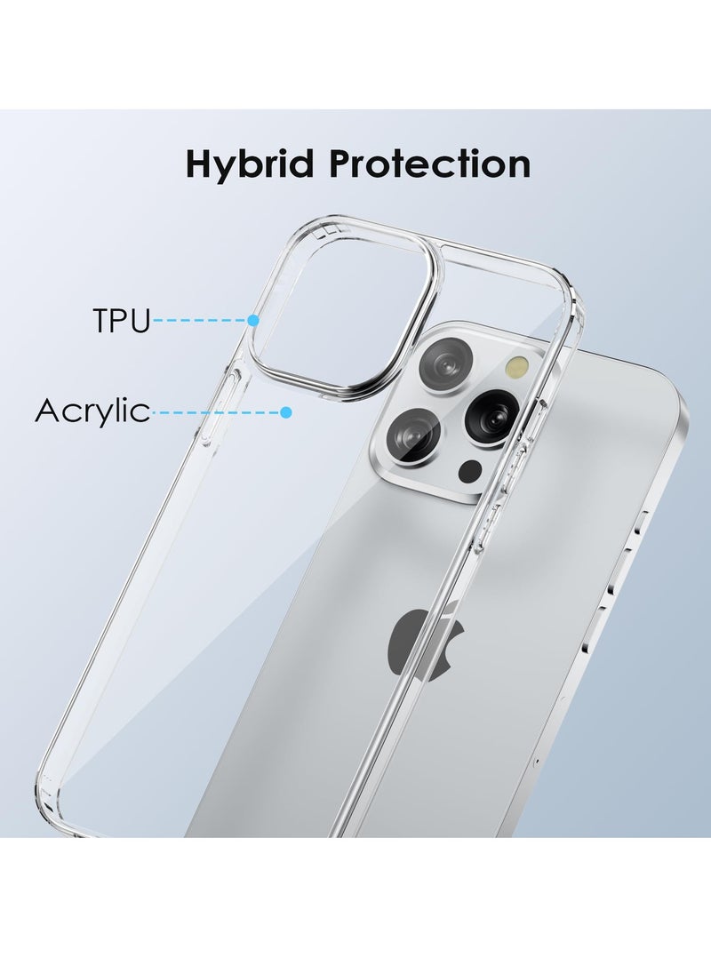 BORTONY - iPhone 15 Pro Max Case 6.7 Inch Anti-Yellowing Anti-Drop iPhone 15 Pro Max Cover Transparent Slim Crystal Clear Anti-Scratch  Protective Case for Apple iPhone 15 Pro Max - Image 1