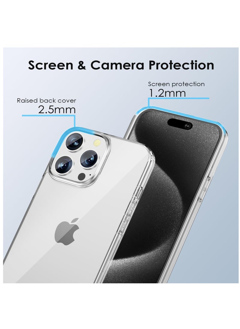 BORTONY - iPhone 15 Pro Max Case 6.7 Inch Anti-Yellowing Anti-Drop iPhone 15 Pro Max Cover Transparent Slim Crystal Clear Anti-Scratch  Protective Case for Apple iPhone 15 Pro Max - Image 1
