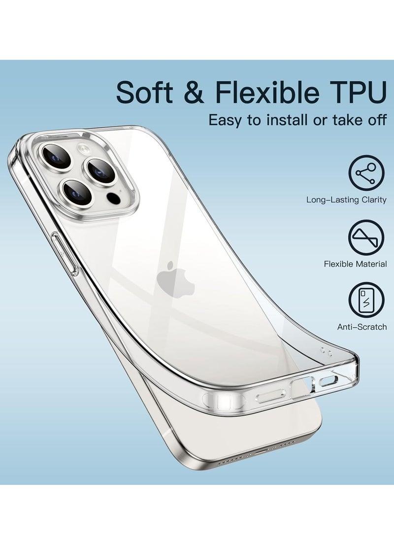 BORTONY - iPhone 15 Pro Max Case 6.7 Inch Anti-Yellowing Anti-Drop iPhone 15 Pro Max Cover Transparent Slim Crystal Clear Anti-Scratch  Protective Case for Apple iPhone 15 Pro Max - Image 1