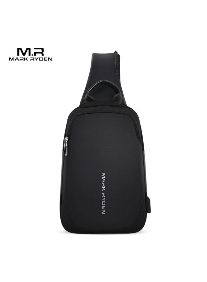 Mark Ryden Chest Bag, Men's Crossbody Bag, Sports Trendy Shoulder Bag, Small Backpack, 9.7-inch Ipad Bag, Mr7056, Elegant Black - Image 5