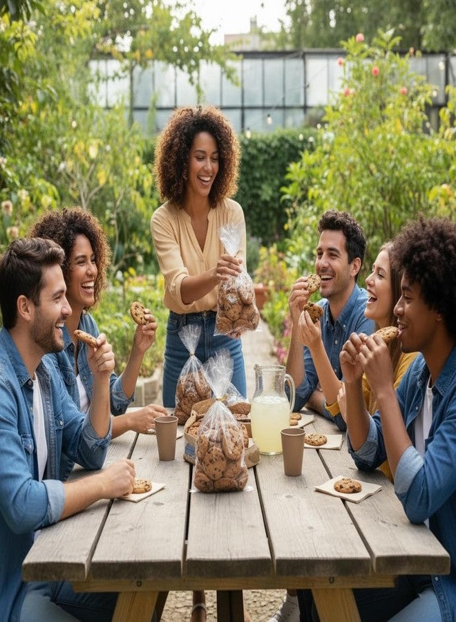 joybest أكياس سيلوفان شفافة من جوي بيست، 100 قطعة، مقاس 6×10 بوصات، أكياس بلاستيكية لتغليف الهدايا وتوزيع الحلويات والكوكيز بكميات كبيرة، مزودة برباطات لولبية. - Image 4