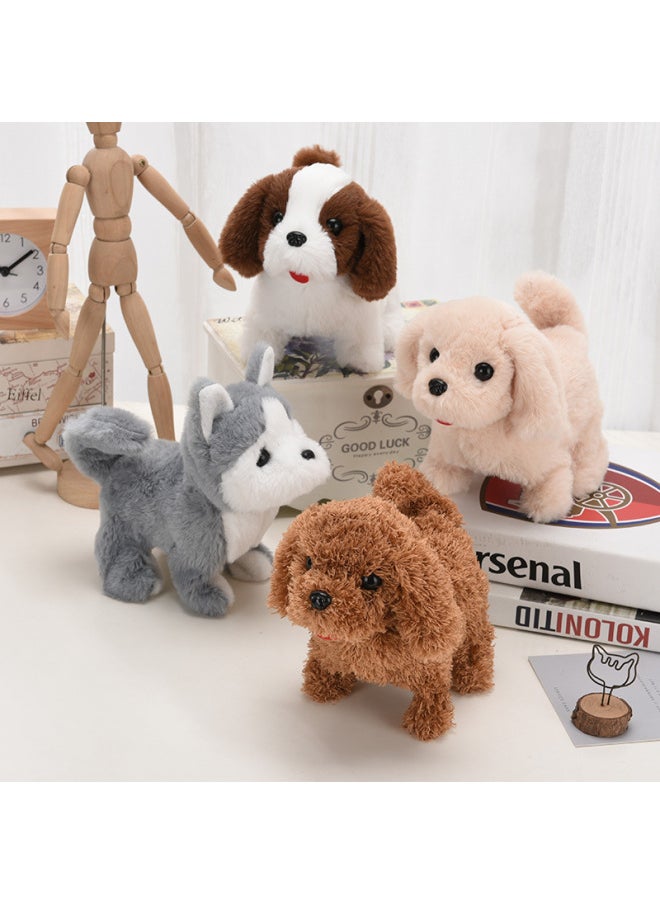 Plush Electric Puppy Simulation Pet Dog Can Walk Teddy Dog Children Call Toy Dog-Colour:Collar St. Bernard  - Image 2