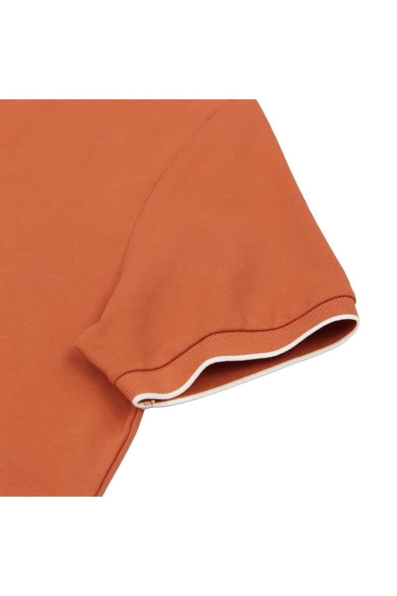 جيوردانو بولو رجالي بياقة بيكيه برتقالي بقصة ضيقة - Image 5