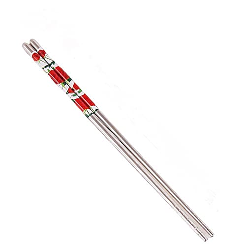 AKRIZA 1 Pair Stainless Steel Chopsticks - Multicolor - Image 1