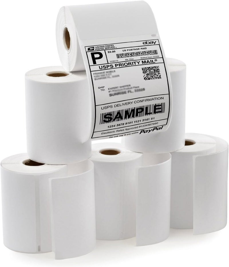 SJPACK 6 Rolls 4XL Labels 4 x 6 1744907 Address Labels Internet Postage Shipping Labels Compatible Labelwriter 4XL(6 Rolls - 220 Labels Per Roll) - Image 1