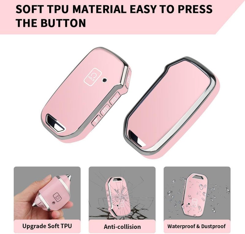 QBUC for Kia Key Fob Cover with Keychain,Car Key Case Shell Protection Fit for Kia K5 Forte Sportage Soul Seltos Telluride Sorento - Image 3