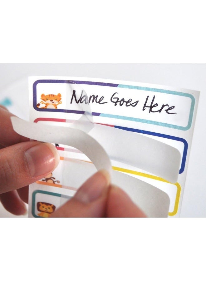 Lil' Labels Bottle Labels, Food Pantry Label, Write-On, Self-Laminating, Waterproof Kids Name Labels for Baby Bottles for Daycare School, Dishwasher, Freezer, Kitchen Safe (Simply Colors - Rainbow Inspired) - Image 5
