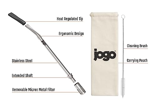 JoGo - The Original Coffee and Tea Brewing Straw - Portable Coffee Maker - Stainless Steel Single Serve Strainer - Filter Function for Hot & Cold Brew - Yerba Mate Straw for Loose Leaf Teas & Coffee - Image 4