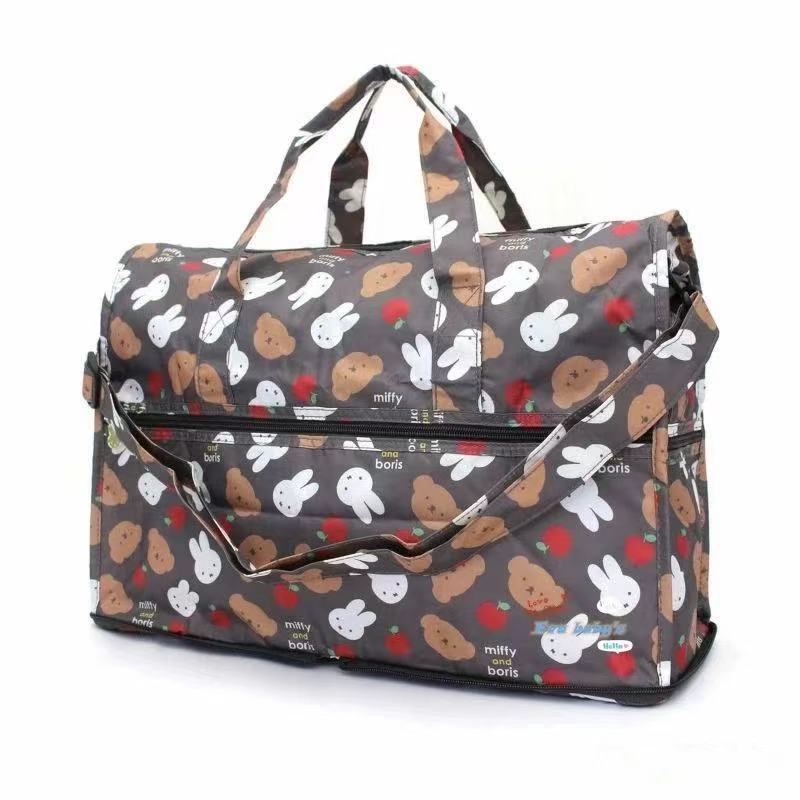 Travel Bag - Foldable, Cute Cartoon Design, Perfect for Luggage Storage