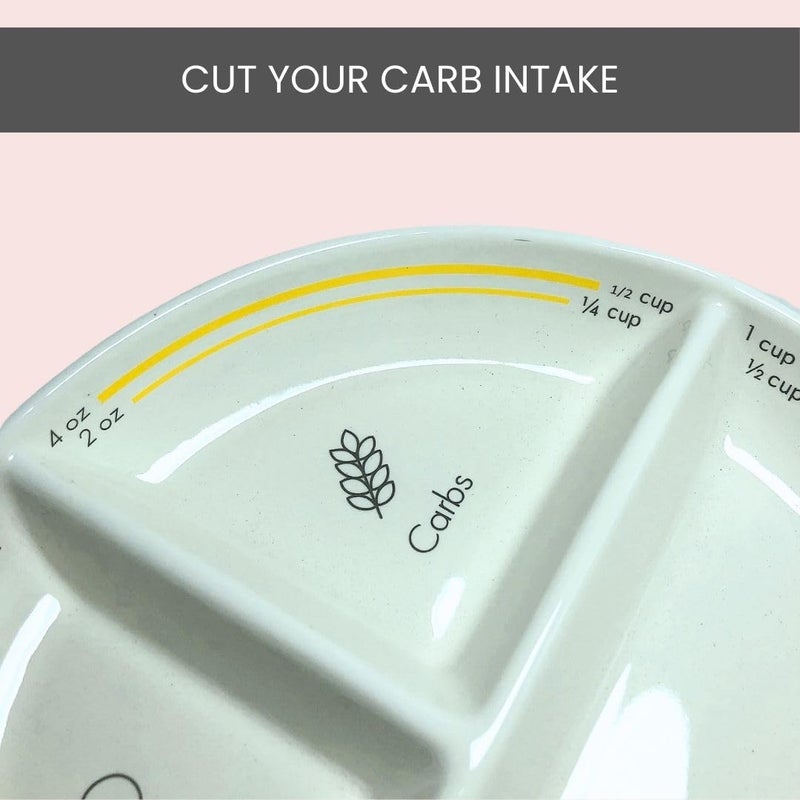 Uba DIABETIC Portion Control Plate (PORCELAIN) with Built-in Measurements - Image 5