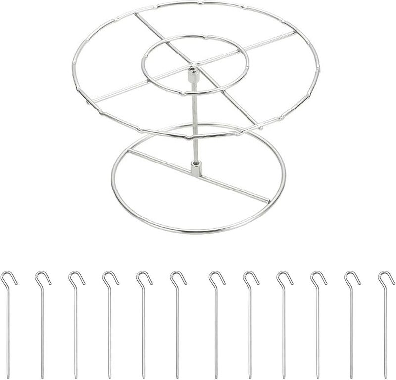12 Pins Oven Grill Stand Rustproof Non Slip Base For Safe Cooking And Easy Storage - Image 1