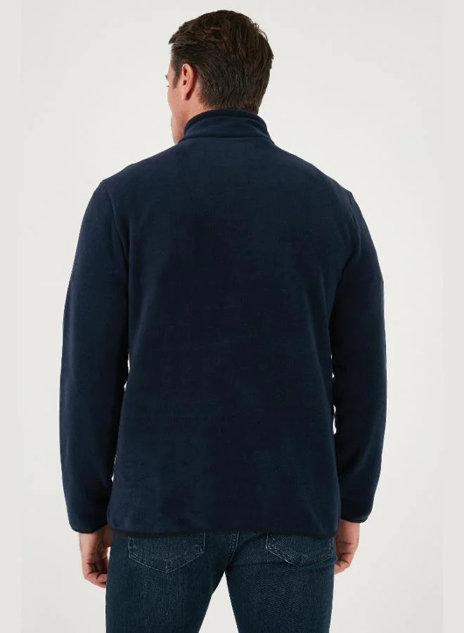 Buratti  Buratti Slim Fit Half Zipper Stand Collar Polar Fleece Men's POLAR 5906003 for Men | Best Price UAE