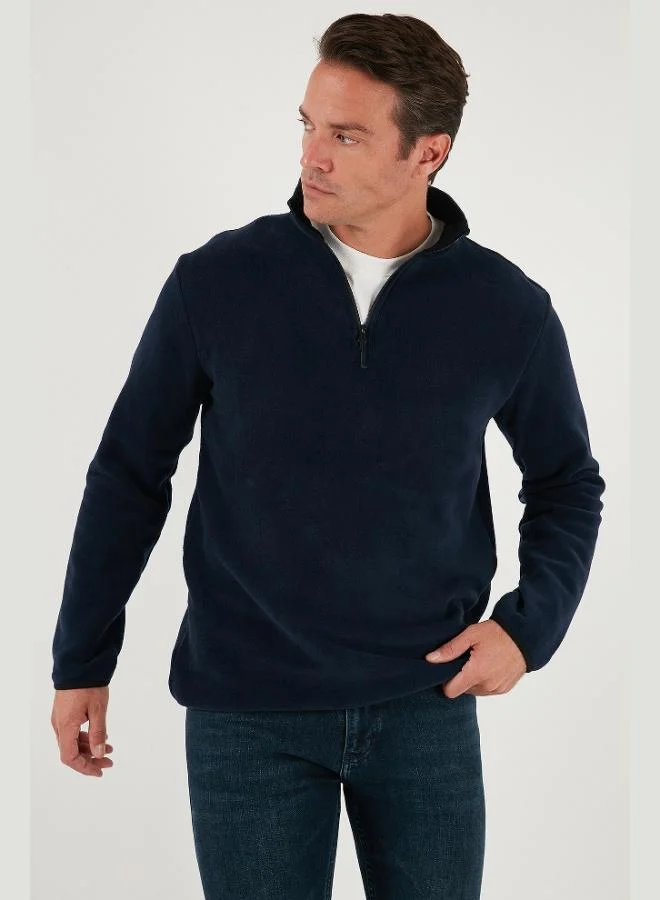 Buratti  Buratti Slim Fit Half Zipper Stand Collar Polar Fleece Men's POLAR 5906003 for Men | Best Price UAE