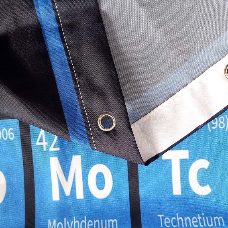 Riyidecor Periodic Table of Elements Shower Curtain Colorful Science Technology Kids Chemical School Student Waterproof Fabric Polyester Bathroom Decor Set 72x72 Inch 12 Pack Plastic Hooks - Image 4