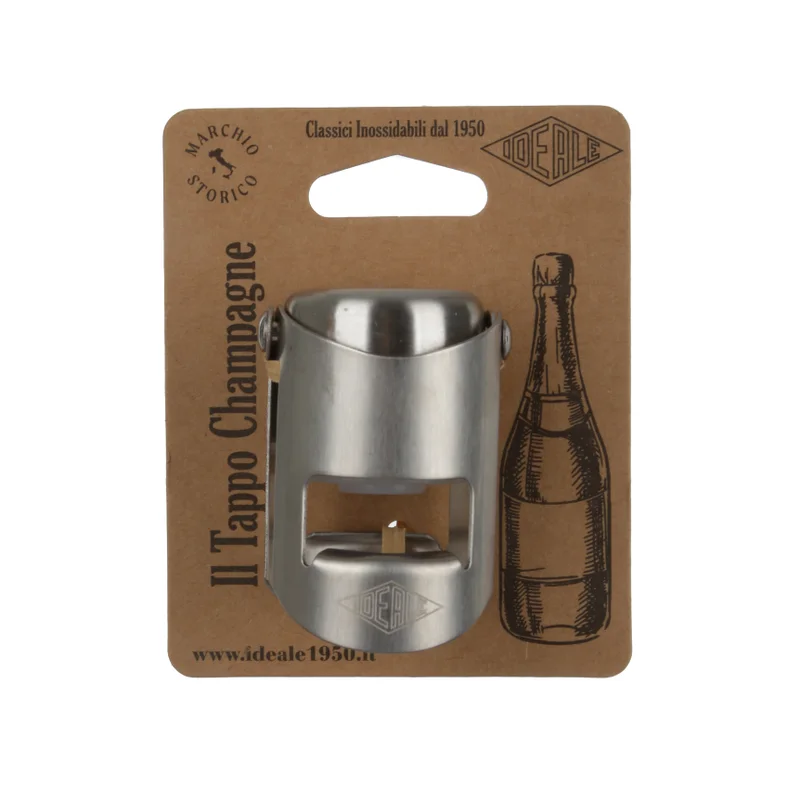 Simply Kitchen Kasanova-Champagne Stopper Ideal Steel-3.5X5.7CM-Silver