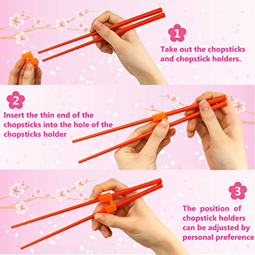Fejapa 5 Pairs Reusable Chopstick Helpers Training Chop sticks Adult Senior Elderly Practice Chopsticks for Beginners Right Left Handed Chinese Learning Chopstick Dishwasher Safe Chop stick Trainer - Image 5