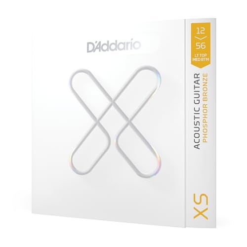 D'Addario أوتار جيتار د'أداريو - أوتار جيتار أكوستيك مغلفة بالنحاس الفوسفوري - XSAPB1256 - عمر أقصى مع شعور سلس ونغمة استثنائية - لجيتارات 6 أوتار - 12-56 خفيف من الأعلى/متوسط من الأسفل - Image 1